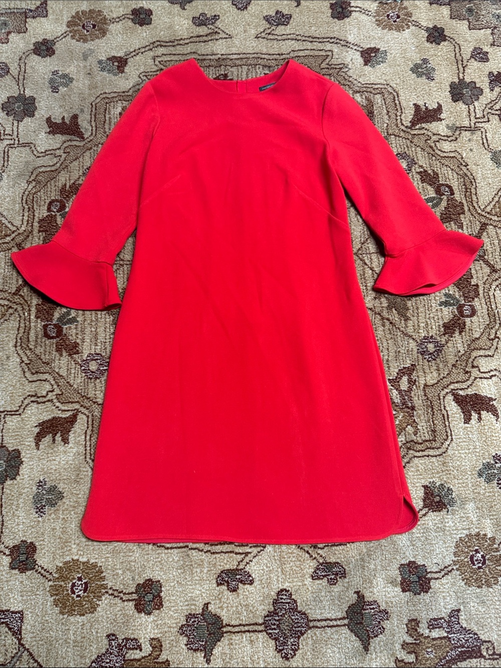 Ann Taylor red dress with flutter sleeves 6